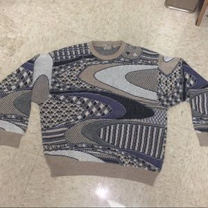 SOLD || vintage 80’s patterned pronto uomo sweater